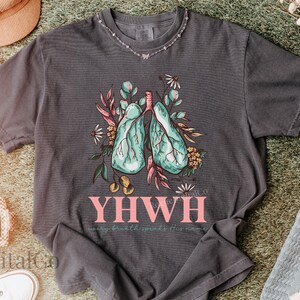 Every Breathe Speak His Name, YHWH Lung Yahweh Shirt YHWH Lungs Shirts Comfort Colors Religious Shirt Christian Minimalist Shirt Faith Gifts