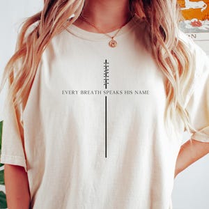 Every Breathe Speak His Name, YHWH Lung Yahweh Shirt YHWH Lungs Shirts Comfort Colors Religious Shirt Christian Minimalist Shirt Faith Gifts