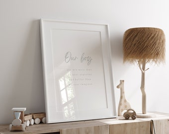 Onze jongen kinderkamer print, baby jongen kinderkamer muur decor, afdrukbare kunst, kinderkamer prints jongen, blauw decor kinderkamer, babyshower cadeau, jongens kamer decor