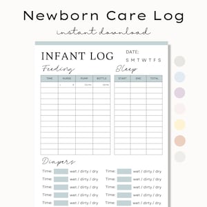 Registro delle cure quotidiane del neonato, Registro del neonato, Registro dell'allattamento al seno, Tracker del bambino dopo il parto, Registro dell'alimentazione del neonato, Consulente per l'allattamento, Doula postpartum