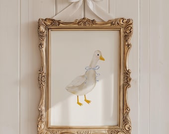 Gänse-Kinderzimmer-Druck, Vintage Gänse-Kinderzimmer-Kunst, Baby Mädchen-Kinderzimmer-Dekor, klassisches Kinderzimmer-Dekor Neutral, Vintage Gänse-Wand-Kunst, Enten-Kinderzimmer