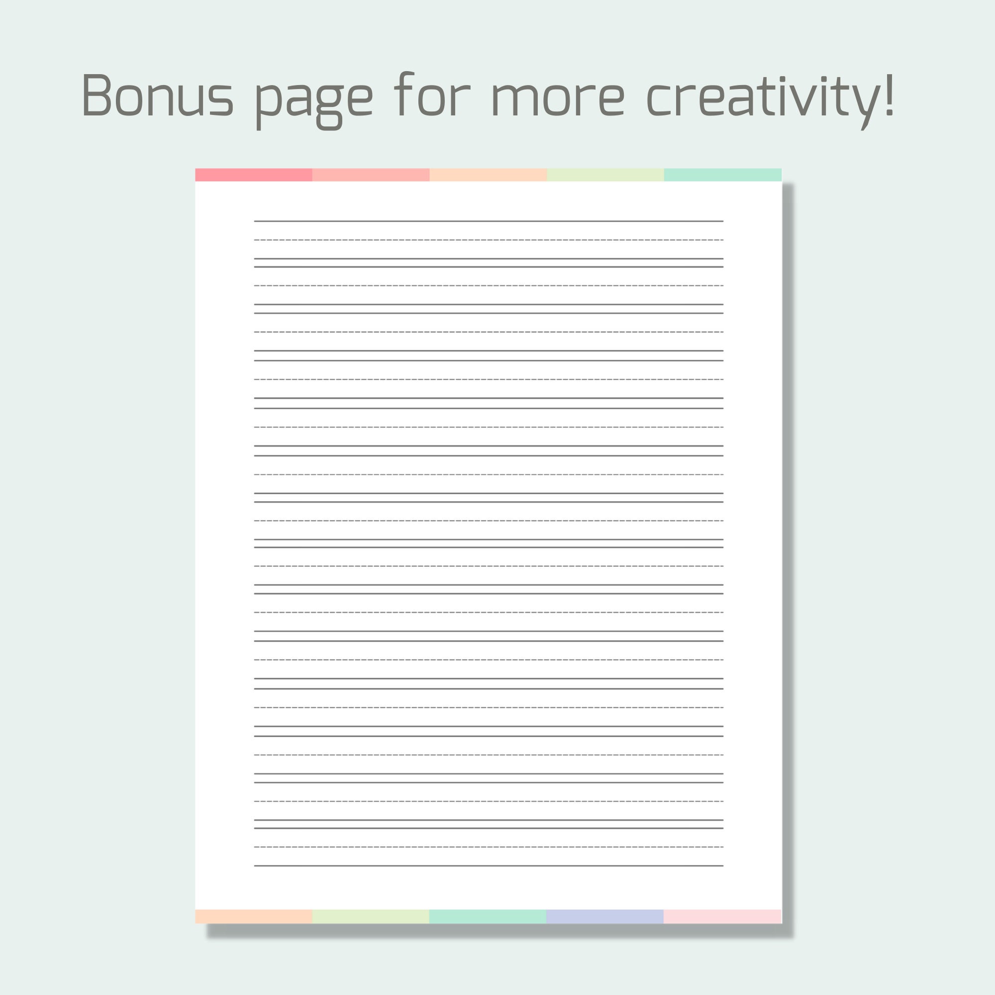 Printable Kids Story Paper, Write &amp; Draw Journal Page, Story Template ...