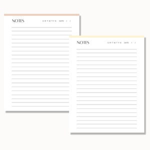 Printable Notes Page, Lined Note Paper, Printable Notebook Paper ...