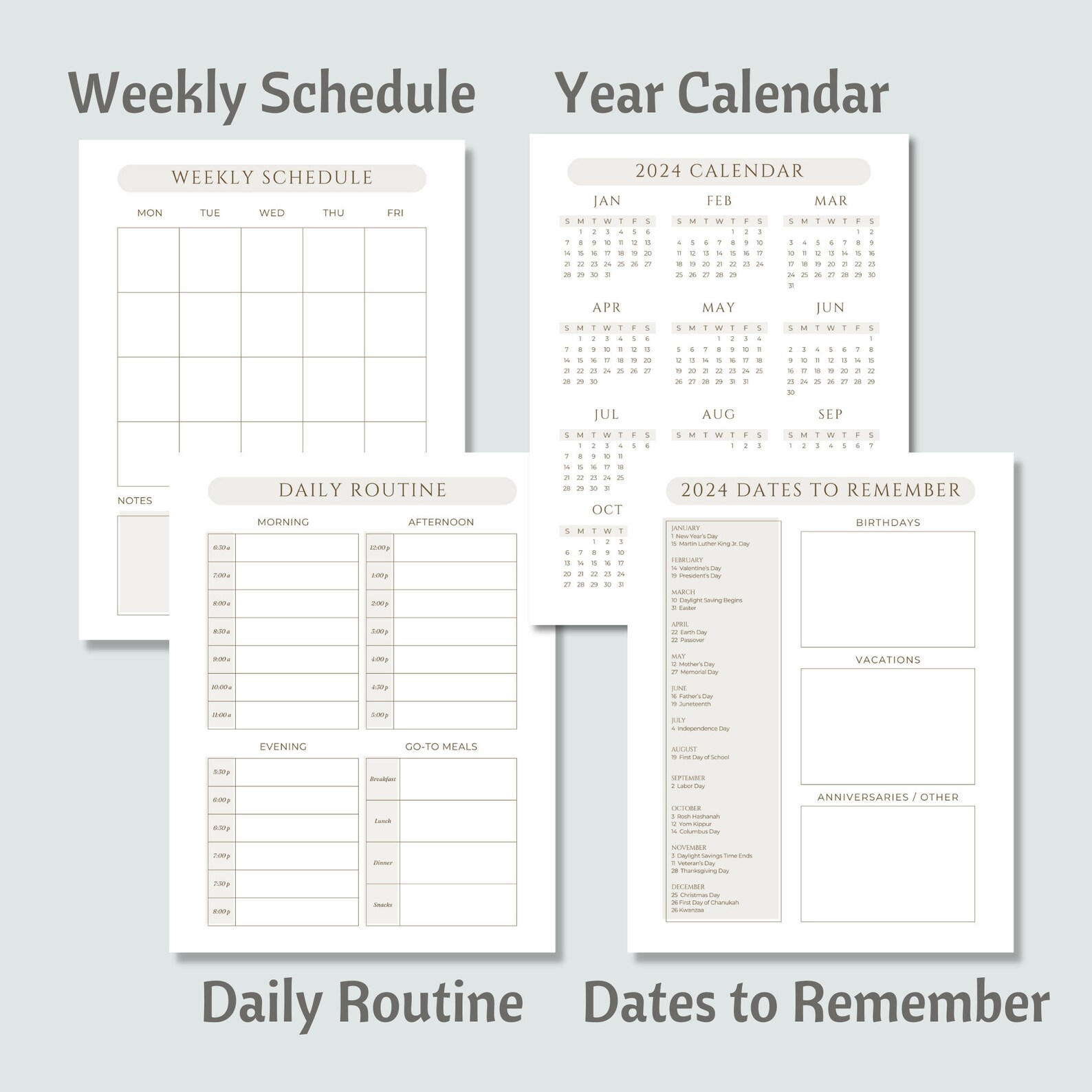 Editable Nanny Binder, Printable Nanny Planner Template, Nanny Guide, Infant Log, Nanny Contract ...