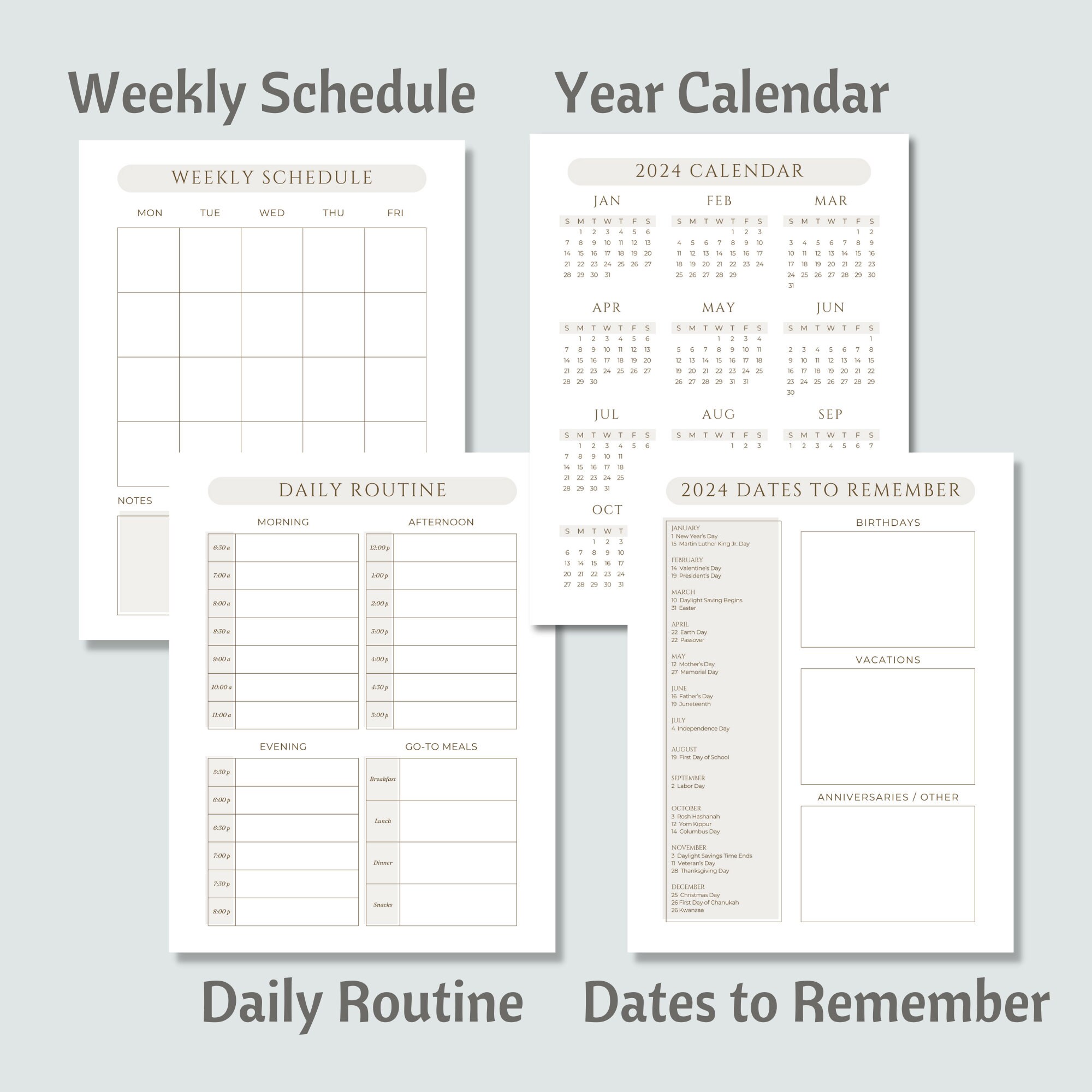 Editable Nanny Binder, Printable Nanny Planner Template, Nanny Guide ...
