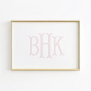 Monogram Nursery Wall Art, Girl Nursery Wall Art Decor, Baby Name Nursery Decor, Boy Nursery Print, Vintage Style Nursery, Classic Nursery