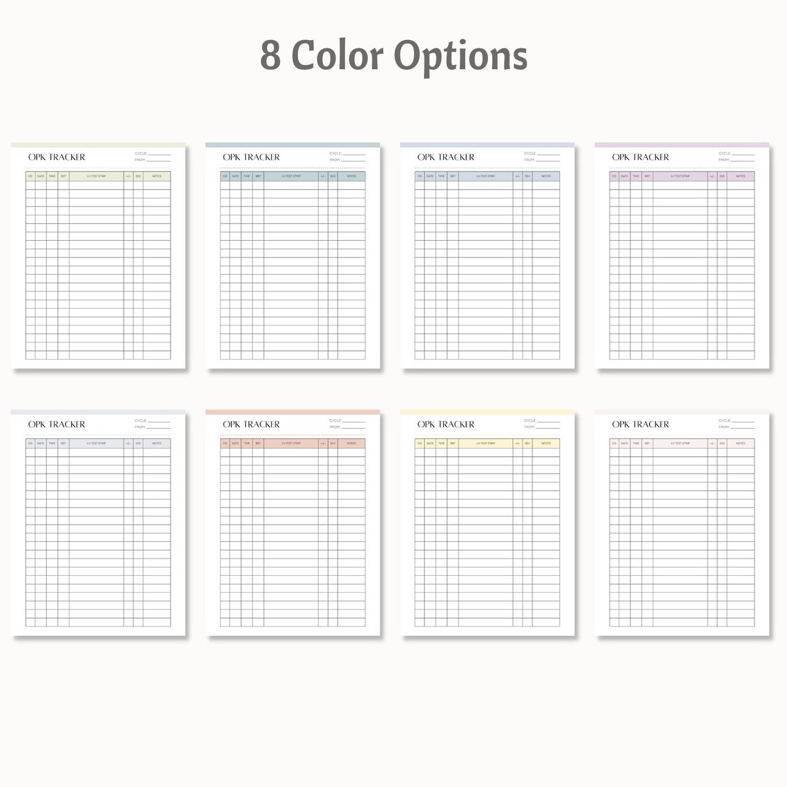 Printable OPK Ovulation Test Tracker Fertility Tracker TTC - Etsy