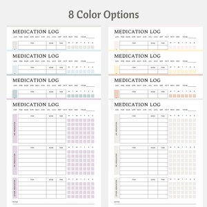 Printable Medication Log, Medicine Tracker List, Daily Medication Given Tracker, Medication Chart Checklist, Treatment Administration Record image 4