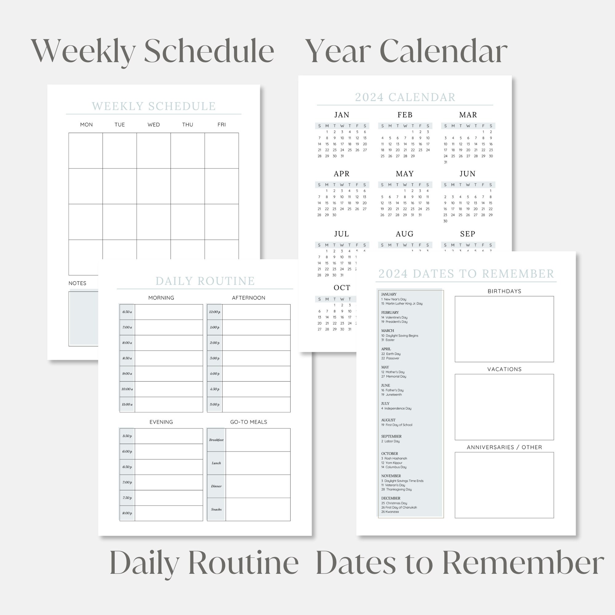 Nanny Binder, Editable Nanny Planner Template, Nanny Guide, Infant Log ...