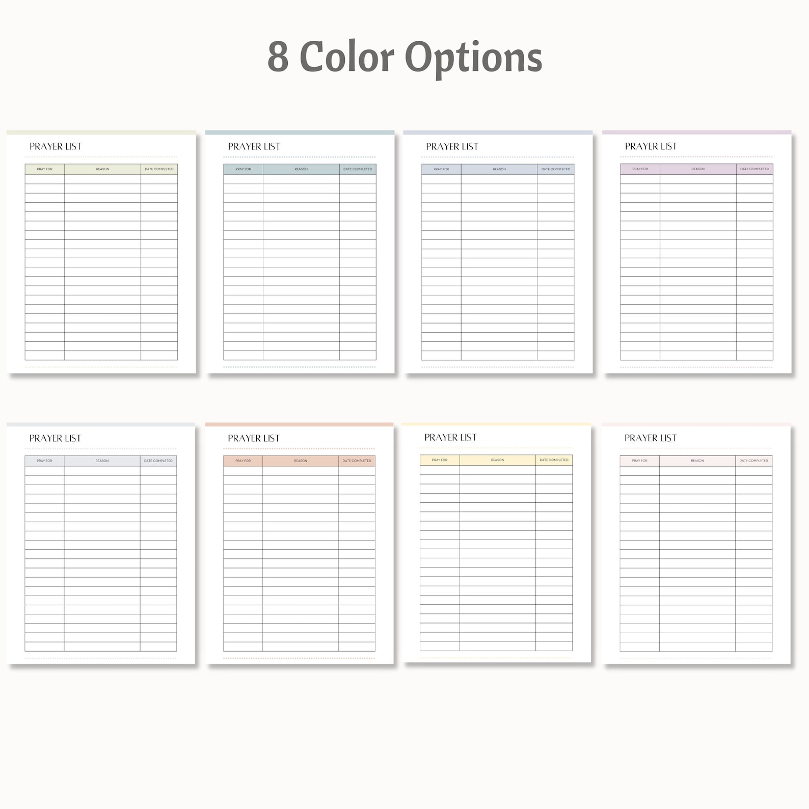 Printable Prayer List, Prayer Log, Prayer Journal, Prayer Planner Insert, Printable Church ...
