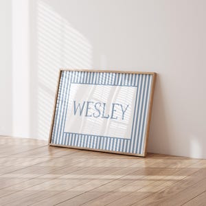 Wesley Lettering Baby Name Nursery Wall Art, Boy Nursery Wall Art Decor, Baby Name ...