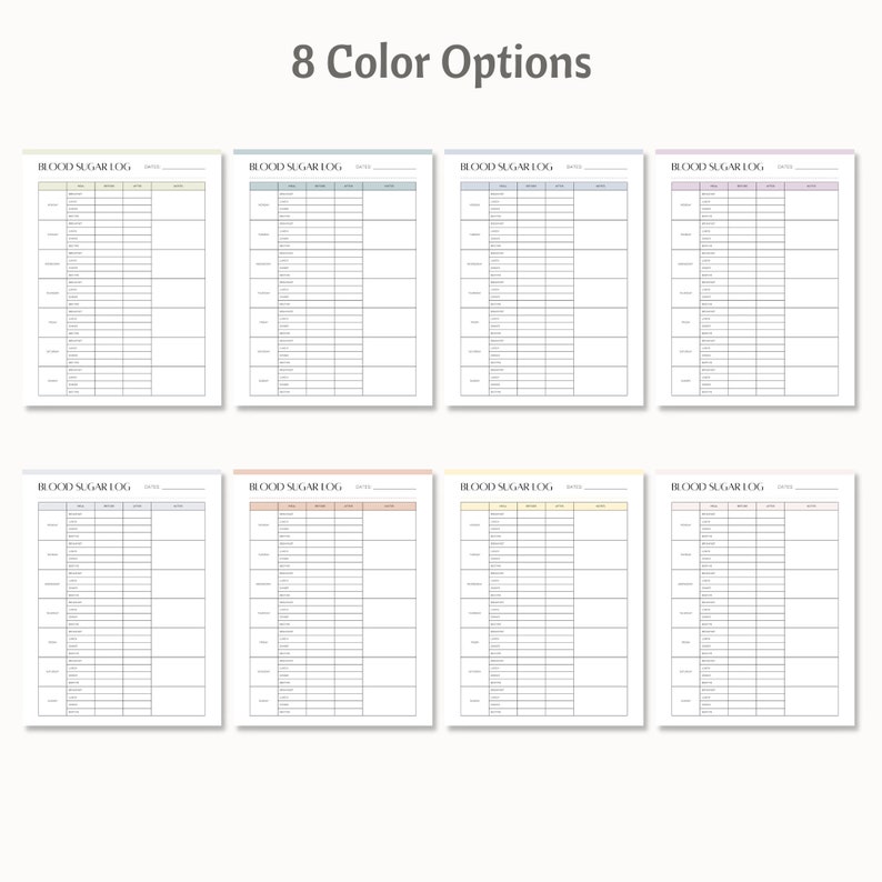 Printable Gestational Diabetes Log, Blood Sugar Tracker, Diabetes Log