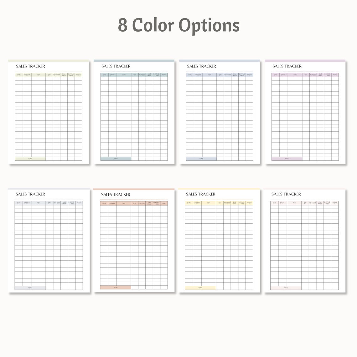Printable Sales Tracker, Online Small Business, Sales Log Template, Sales Profit Tracker ...