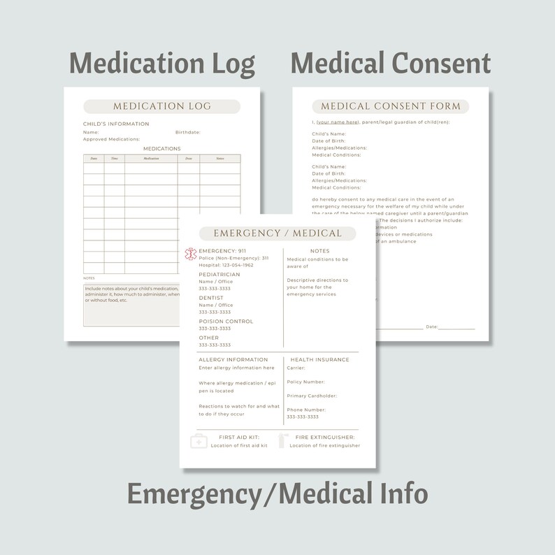 Editable Nanny Binder, Printable Nanny Planner Template, Nanny Guide ...