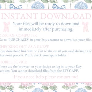 Floral Alphabet Poster, Wildflower Alphabet Poster, Printable Floral ABC Wall Art, Pink Girls Room Decor, Vintage Floral Alphabet Wall Print image 10