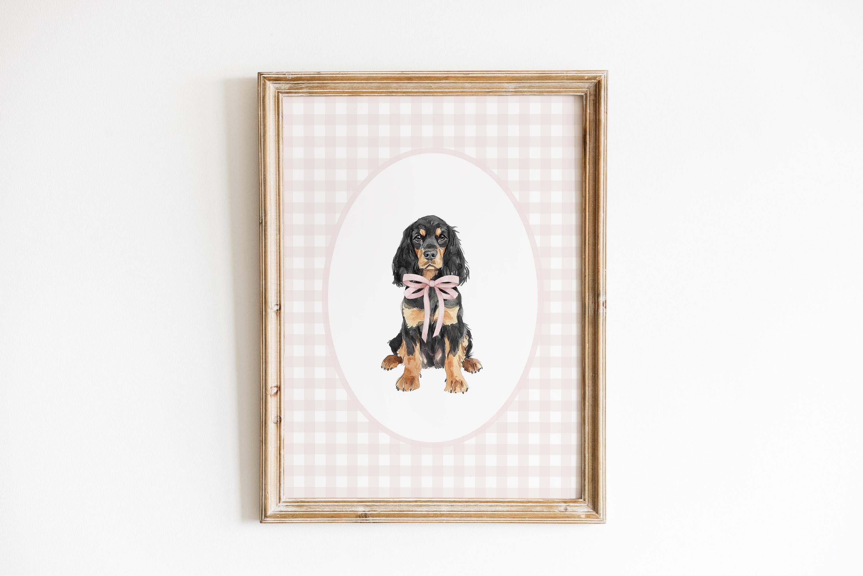 Black and Tan Cocker Spaniel Nursery Decor, Watercolor Dog Nursery ...