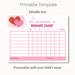 Hearts Reward Chart, Printable Rewards Chart, Editable Hearts Chart ...