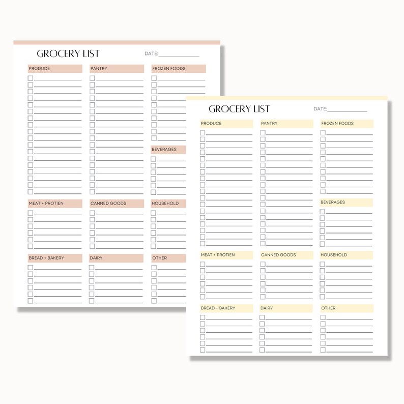 Grocweries List.pdf Grocery List Printable Template, Food Shopping List, Groceries Planner ...