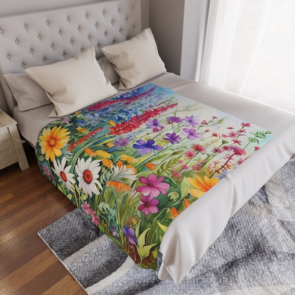 Floral Blanket Etsy