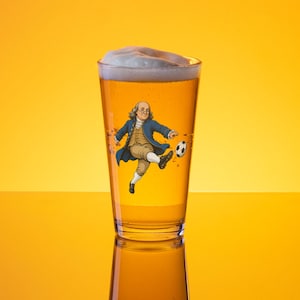 Ben Franklin Shaker Pint Glass