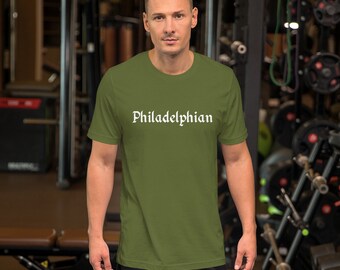 T-shirt unisexe blanc Philadelphie avec logo Bella + toile