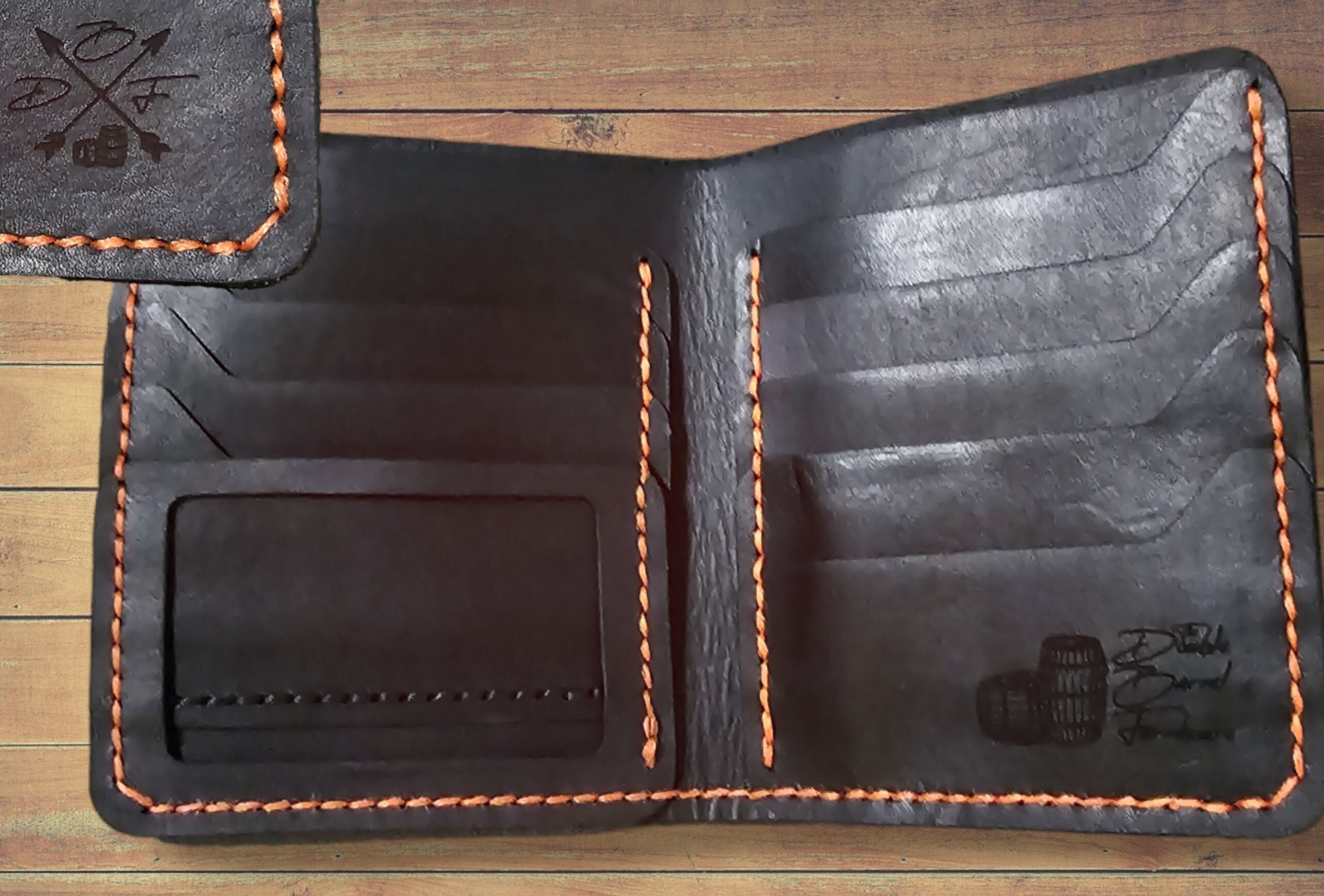 Bifold Leather Wallet Template Pattern Etsy