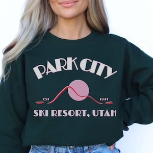 Retro Style Park City Ski Sweatshirt, Utah Mountain Lover Gift, Winter Vacation Shirt, Ski Resort Apparel, Skiing Sweater, Skier jumper Gift