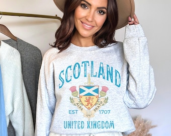 Retro Scotland United Kingdom Sweatshirt Vintage Scottish Sweater Alba GV Brath Shirt Scotsman Crewneck Travel lover Jumper