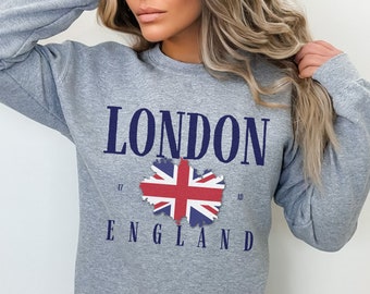 London England herr-damtröja, Storbritanniens flaggtröja, Storbritanniens skjorta, England UK-tröja, brittisk souvenirtröja