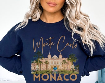 Unisex Monte Carlo Casino Sweatshirt, Monaco France Pull, Europe Vacation Trip Shirt, Gift for Him, Gifts for her, Girls trip Hoodie