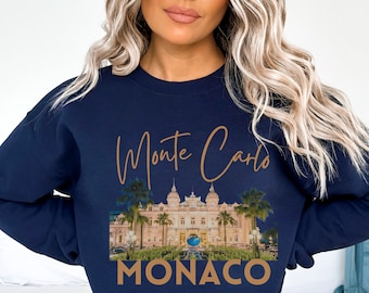 Monte Carlo Casino Sweatshirt, Monaco Travel Souvenir