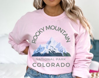 Rocky Mountain National Park Sweatshirt, Colorado Hiking Crewneck