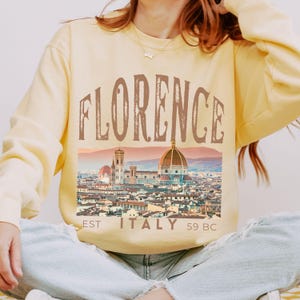 Florence Italy Comfort Colors Sweatshirt , Vintage vibe Italia Shirt, Travel Lover Gift, Italian Apparel, Firenze  Sweater, Europe Trip tee