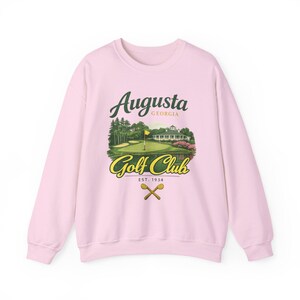 Augusta Georgia Golf Club Sweatshirt, Vintage Golf Graphic Crewneck, Southern Golf Aesthetic sweater, Masters Inspired shirt Golf lover gift Light Pink
