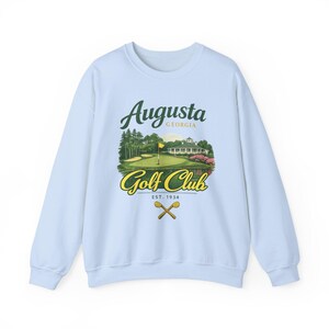 Augusta Georgia Golf Club Sweatshirt, Vintage Golf Graphic Crewneck, Southern Golf Aesthetic sweater, Masters Inspired shirt Golf lover gift Light Blue