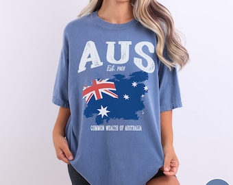 Australia Comfort Color t-shirt Aussie Sweater Australian shirt Oceania Crewneck Gift Vintage apparel Vacation trip pullover Down under tee