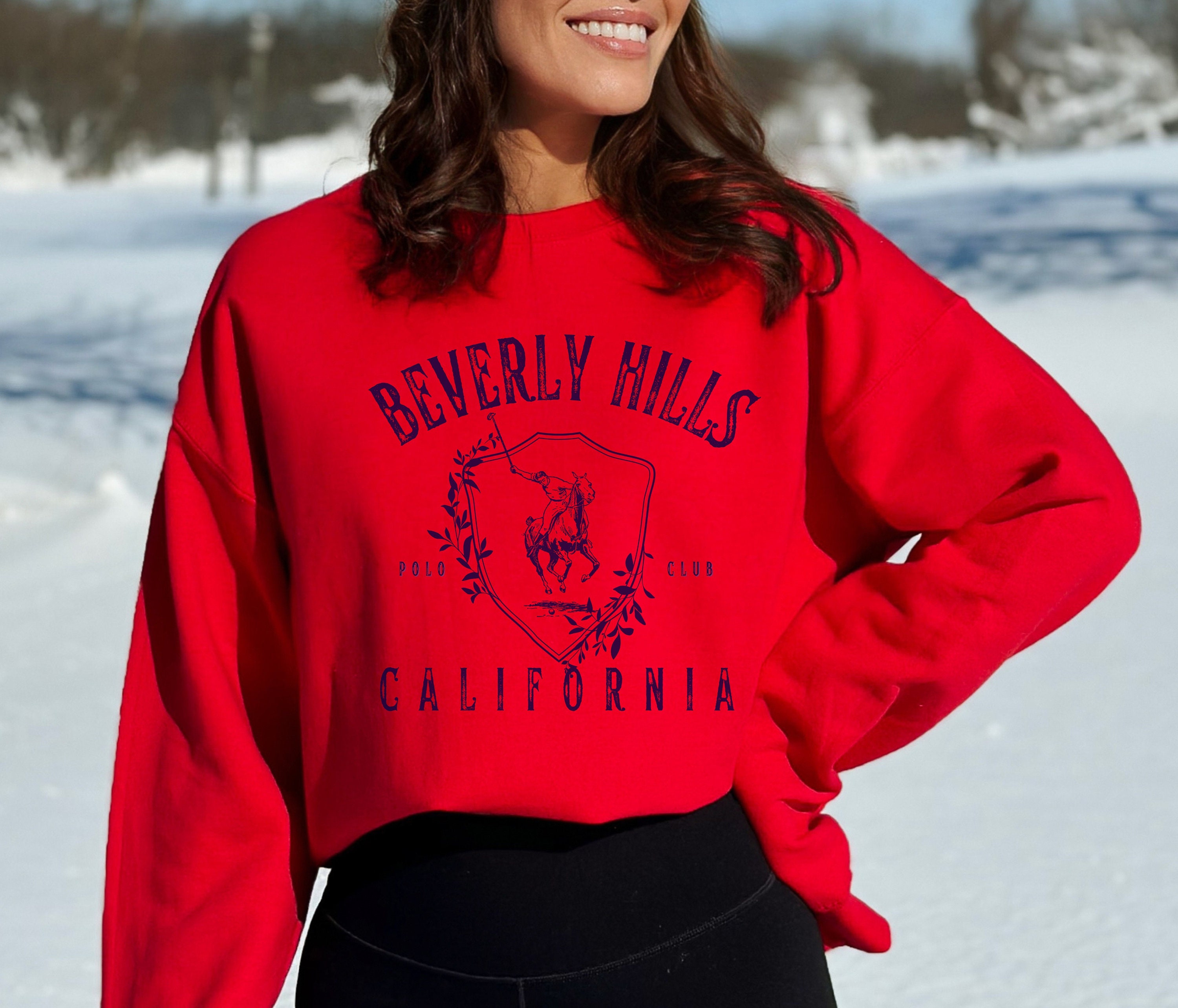Vintage Polo Club Beverly Hills white sweatshirt