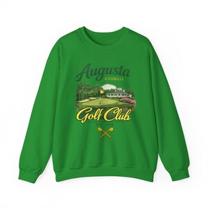 Augusta Georgia Golf Club Sweatshirt, Vintage Golf Graphic Crewneck, Southern Golf Aesthetic sweater, Masters Inspired shirt Golf lover gift Irish Green