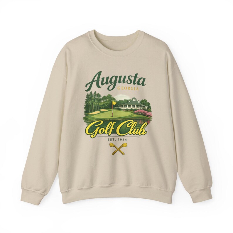 Augusta Georgia Golf Club Sweatshirt, Vintage Golf Graphic Crewneck, Southern Golf Aesthetic sweater, Masters Inspired shirt Golf lover gift Sand