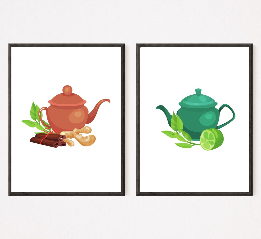 Kitchen Printable Set of 2, Kitchen Decor Art, Kitchen Wall Art Set