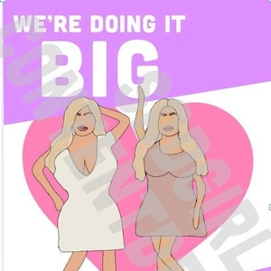 Darcey & Stacey Birthday Card - 8.5x11 - Digital Instant Print PDF