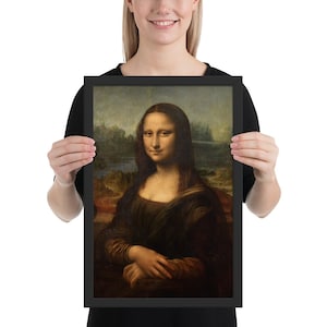 Mona Lisa Vintage Enhanced Matte Paper Framed Poster (in) (Negro / 12"×18")