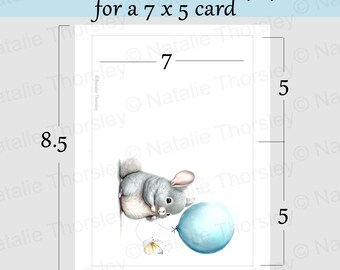 Biglietto Di Compleanno Con Cincillà – Divertente, 145x145 Mm, Con Busta, Carta Riciclata