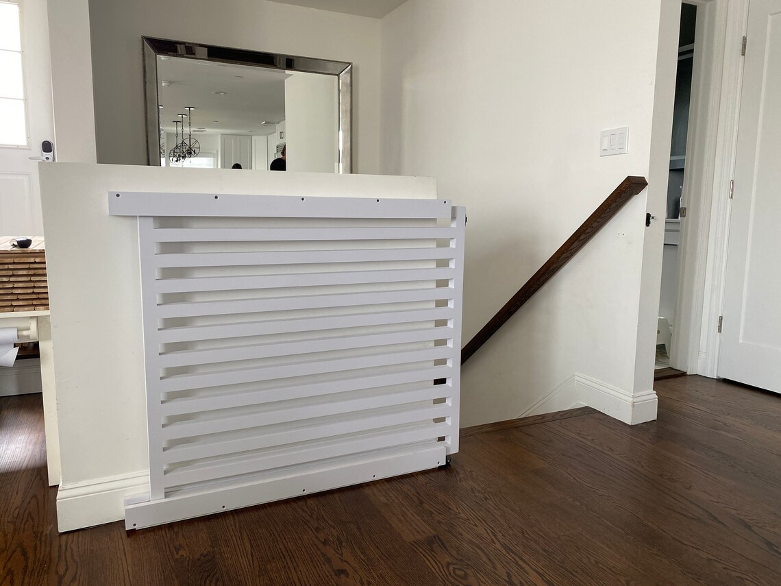 Sliding Modern Baby Gate and Dog Gate for Interior Stairs, Doorways ...