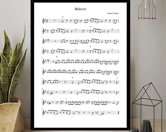 Believer Violin Sheet Music + Free Warm up Violin Scale Sheet