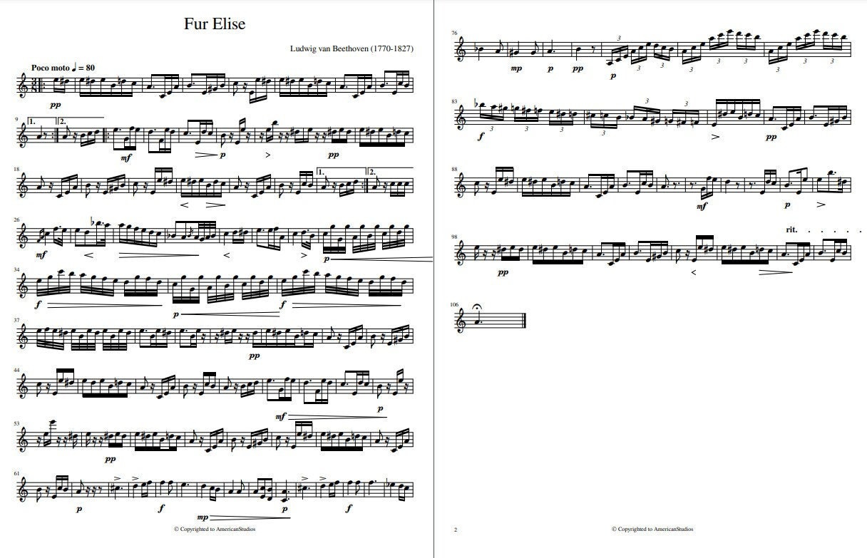 Fur Elise Violin Sheet Music Free up Violin Scale Sheet - Etsy