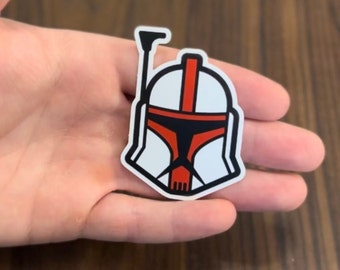 Red ARC Trooper Sticker: Star Wars Clone Wars Vinyl Decal