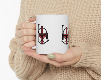 Red ARC Trooper Captain Mug | Star Wars Clone Wars Mug | Elite Republic Commando Mug