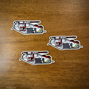 Republic Gunship Sticker - Clone Wars Vinyl Decal