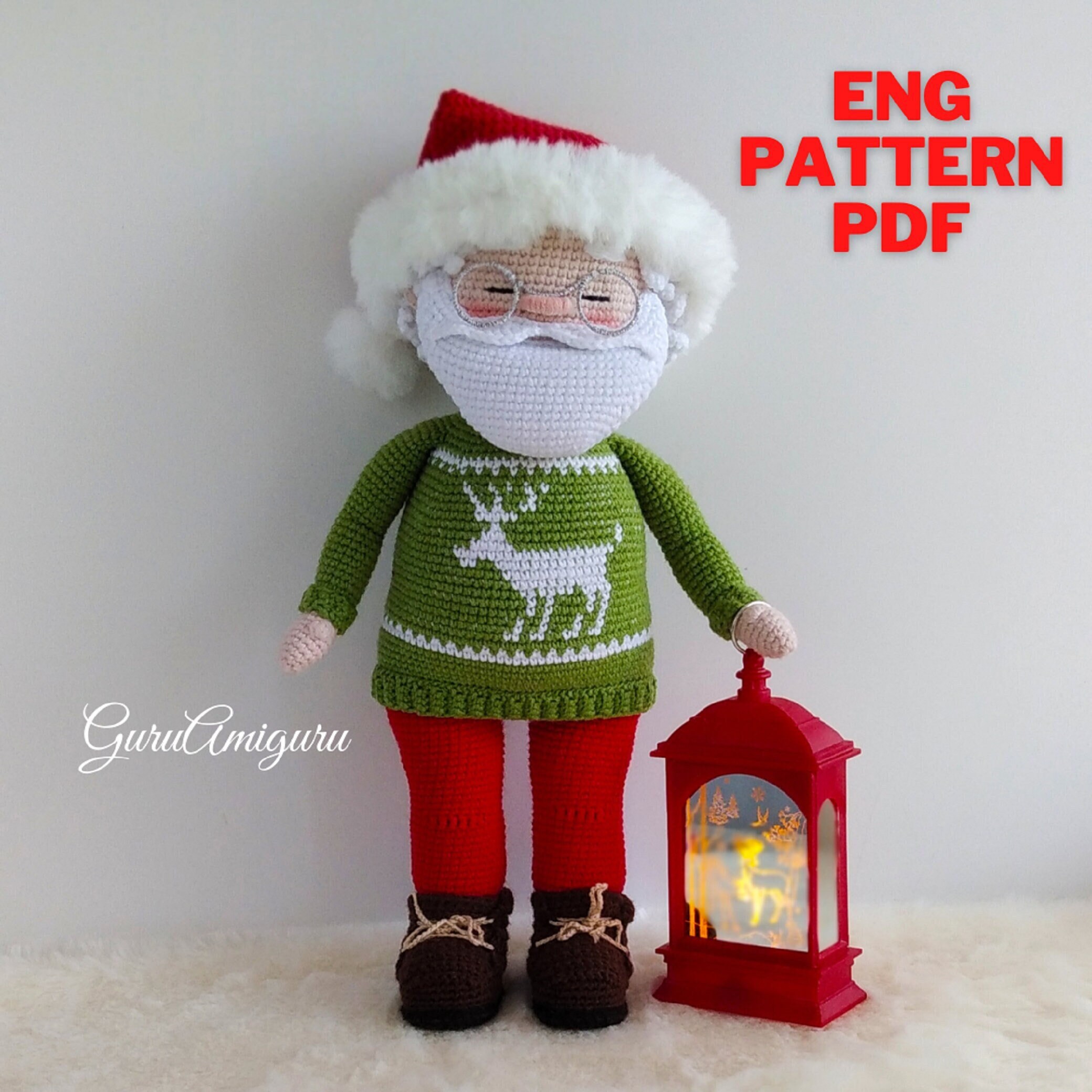 Santa Claus Crochet Pattern Crochet PATTERN PDF in English - Etsy